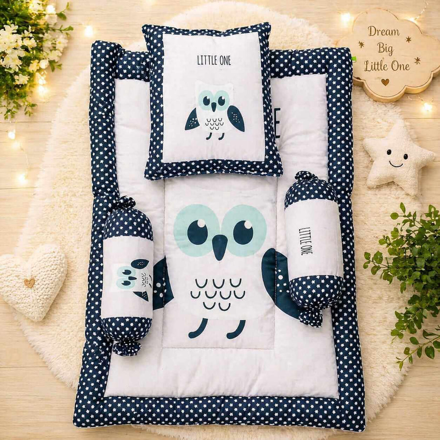 Baby Bedding Set with Pillow & Side Bolsters | Soft & Comfortable Sleeping Nest for Baby