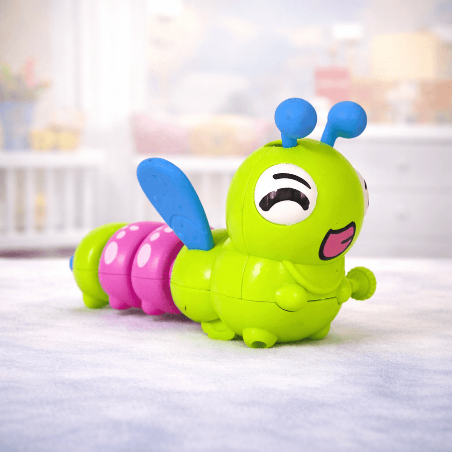 Wiggle Wings Moving Toy for Kids | Colorful Wind-Up Crawling Baby Toy with Flapping Wings