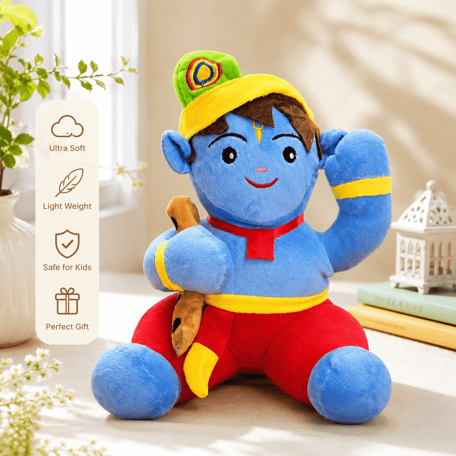 Baby Krishna & Ganesha Soft Toy | Ultra Soft Plush Toy for Kids