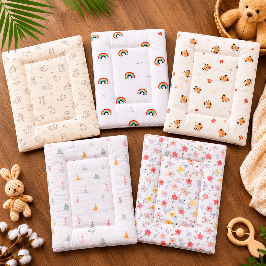 Premium Crush Muslin Godadi – Pack of 5 | Soft & Lightweight for Babies