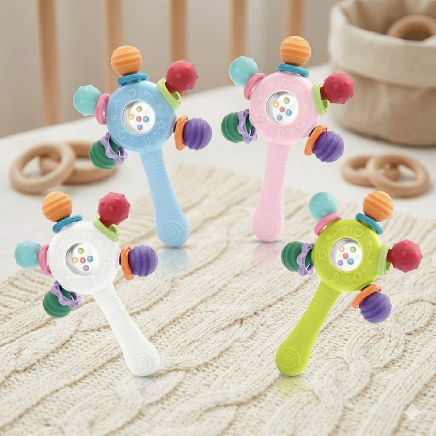 Multicolor Manhattan Rattle Teether Toy for Babies