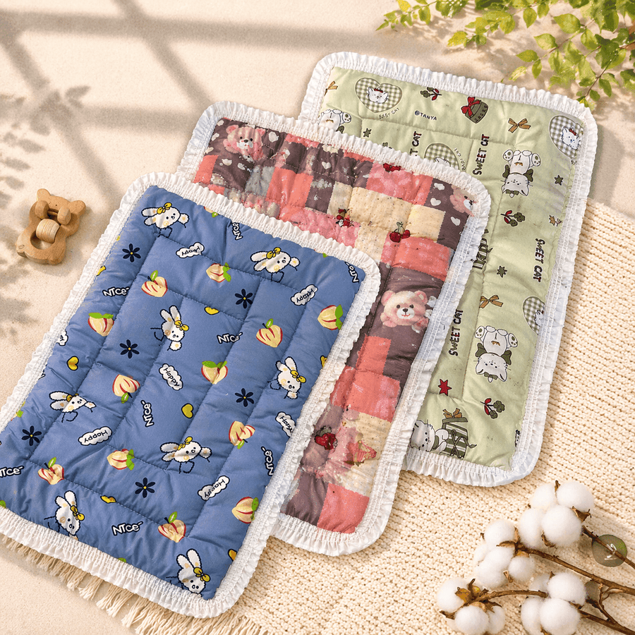 Pure Cotton Baby Changing Mat Combo Pack of 6 / Multi Color & Cute Printed Designs