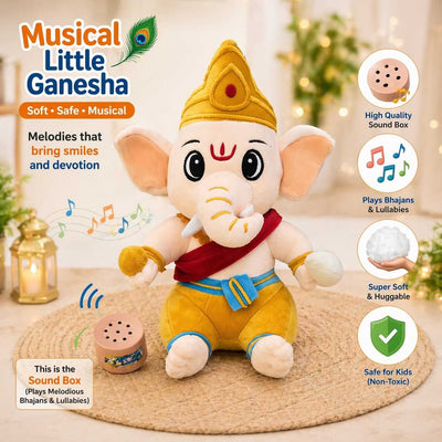 Divine Soft Musical Baby Toy - Ganeshji & Krishna