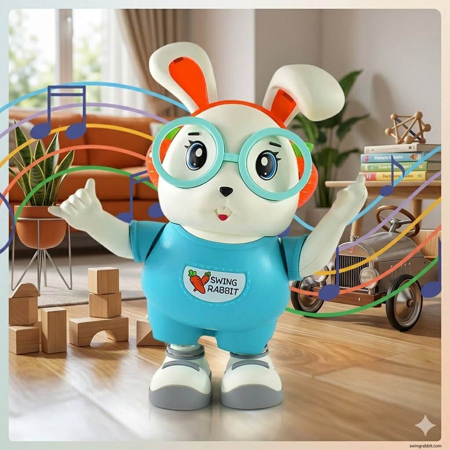 Dancing Rabbit Toy with Music & LED Lights for Kids