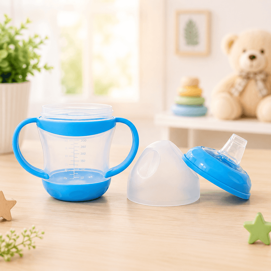 Baby Training Sipper Cup with Handles – Soft Silicone Spout (Multi Color)