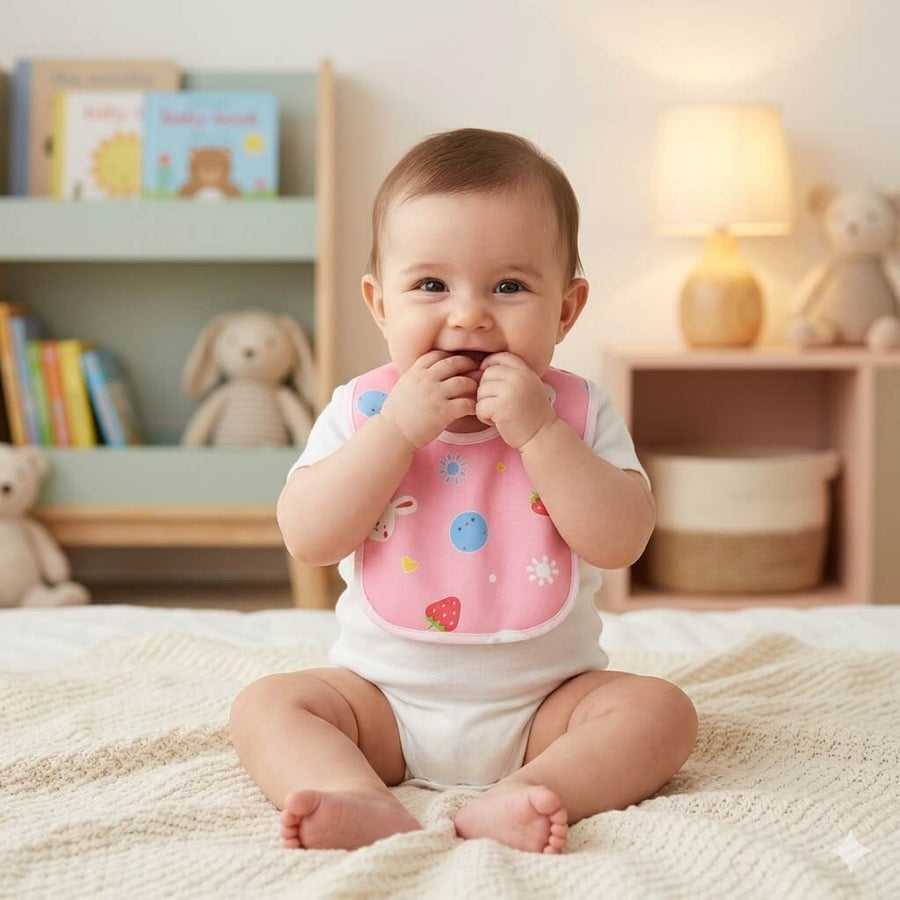 Baby Bib Combo Pack (3 Pieces) – Cute Print & Reusable Feeding Bibs