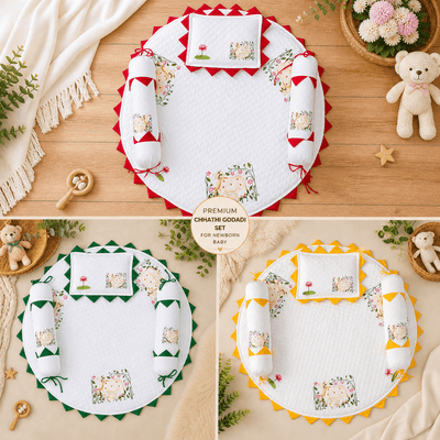 Premium Chhathi Godadi Set for Newborn Baby (Complete Bedding Set)