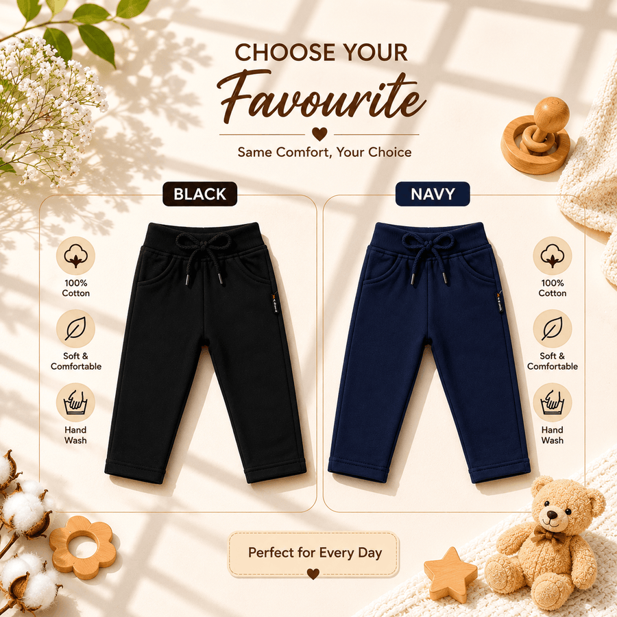 Premium Kids Black & Blue Track Pant