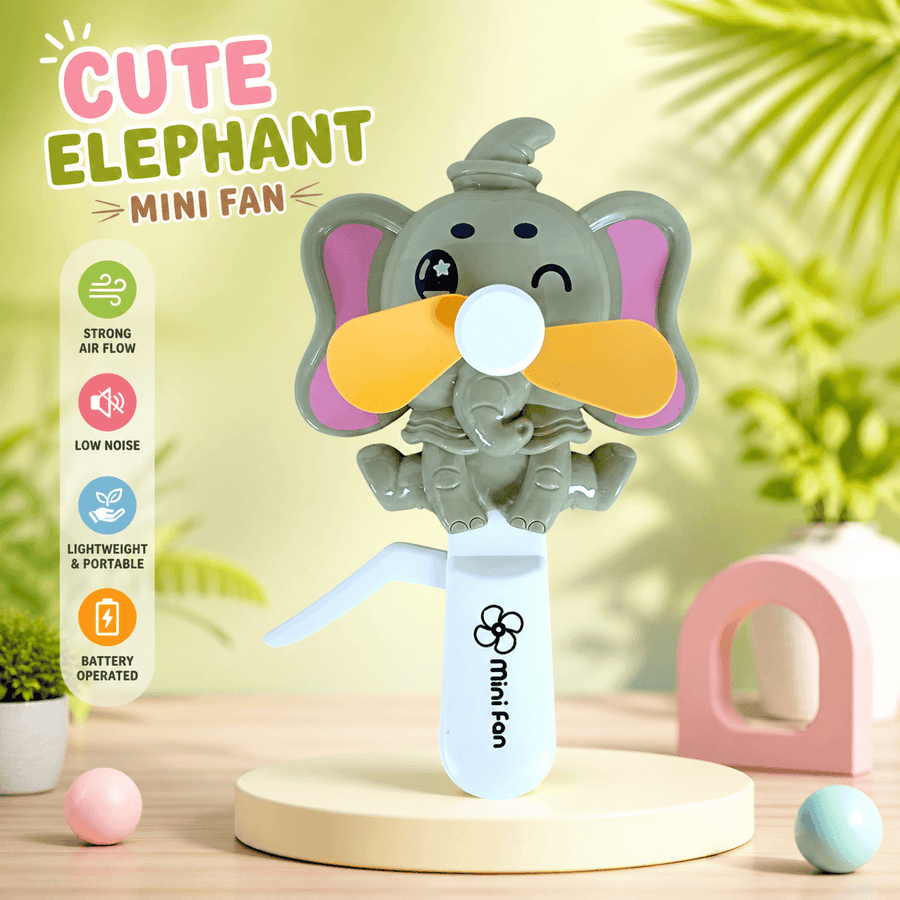 Cute Baby Mini Hand Fan | Cartoon Portable Hand Fan for Kids | Lightweight Summer Cooling Fan