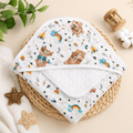 Baby Muslin Cap Towel | Ultra Soft Hooded Muslin Towel for Newborn Baby
