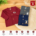 Baby Full Sleeve Front Open Rib Cotton Shirt | Soft & Comfortable