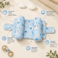 100% Cotton Baby Adjustable Head Support Pillow | Baby Neck Support Pillow | Newborn Head Shaping Pillow