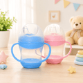 Baby Training Sipper Cup with Handles – Soft Silicone Spout (Multi Color)