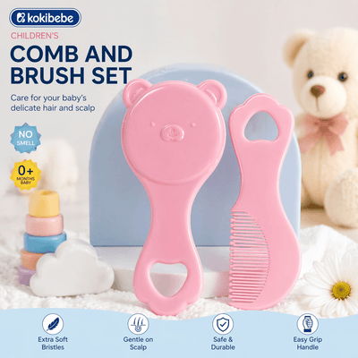 Multicolor Baby Comb and Brush Set | Soft Hair Brush & Comb for Newborn