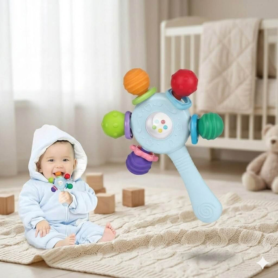 Multicolor Manhattan Rattle Teether Toy for Babies