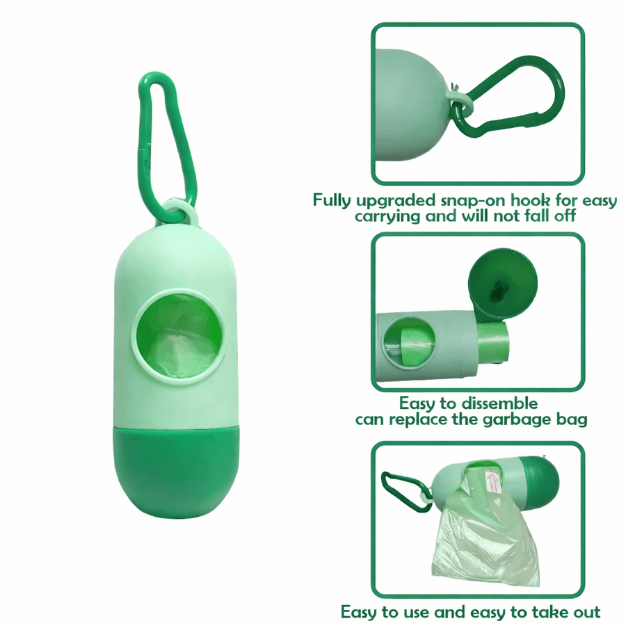 Portable Diaper Disposal Bags (9 Rolls + Dispenser) – Hygienic & Easy Use (Multicolor)