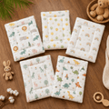 Premium Crush Muslin Godadi – Pack of 5 | Soft & Lightweight for Babies