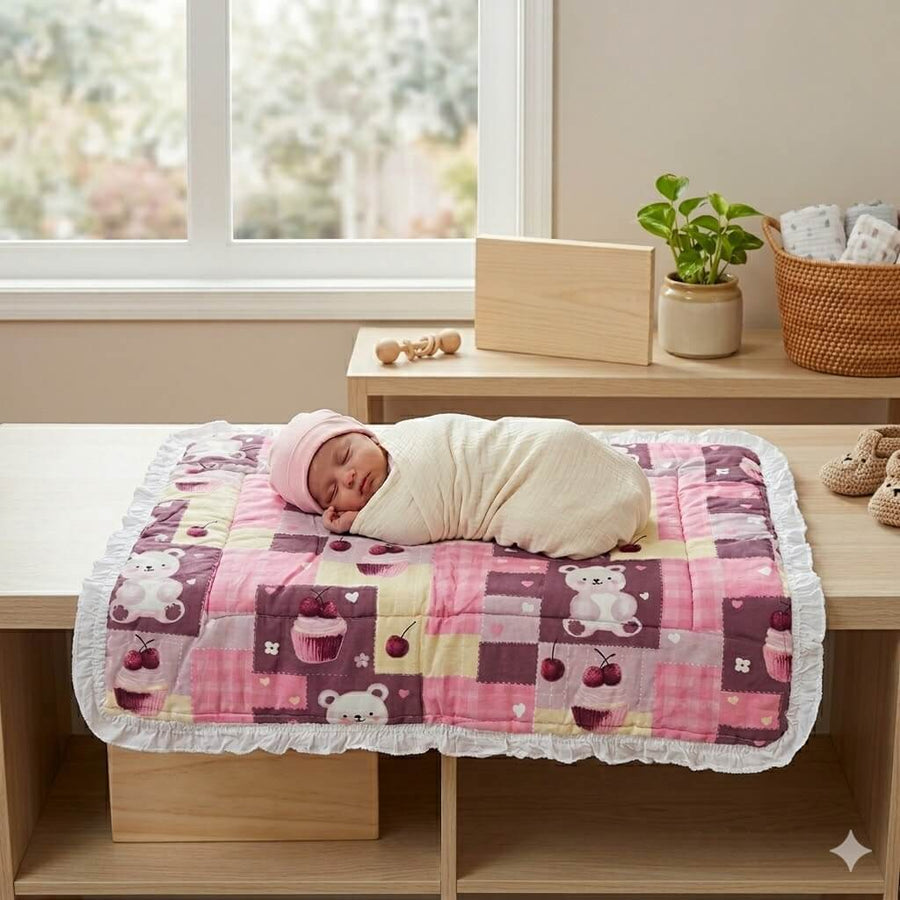 Pure Cotton Baby Godadi Pack of 3 | Soft & Skin Friendly | Random Colors & Prints