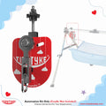 Automatic Baby Cradle Swing Kit for Traditional Jhula | Heavy-Duty Metal, Adjustable Speed, Shock-Proof – 20kg Load, Made in India Red (only Automation kit And 2 SS Hanger)(Cradle not Included)