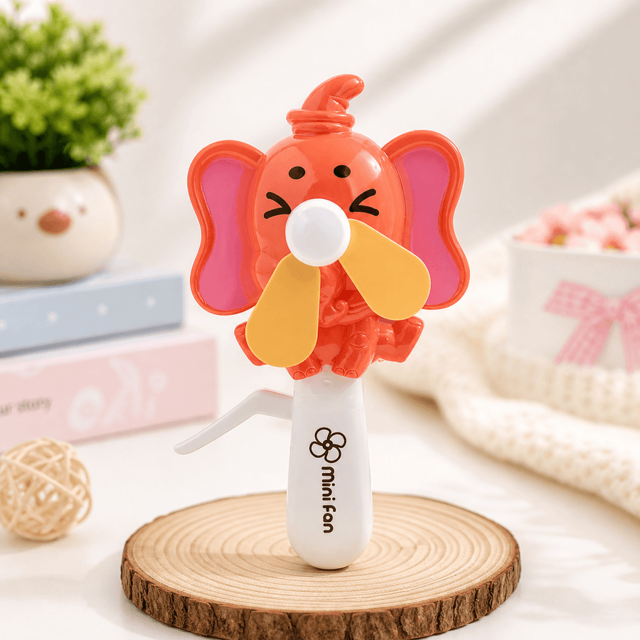 Cute Baby Mini Hand Fan | Cartoon Portable Hand Fan for Kids | Lightweight Summer Cooling Fan
