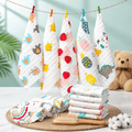 Soft Muslin Cotton Baby Handkerchief (Henky) Pack of 5 | Ultra Soft & Absorbent for Kids
