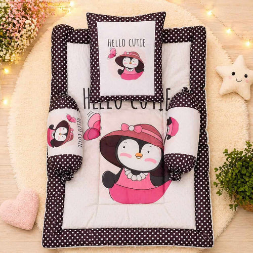 Baby Bedding Set with Pillow & Side Bolsters | Soft & Comfortable Sleeping Nest for Baby