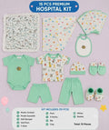 15 Pcs Premium Newborn Baby Hospital Kit | Soft Cotton Baby Essentials Set