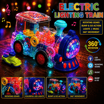 Gear Train Toy for Kids with Lights & Moving Parts