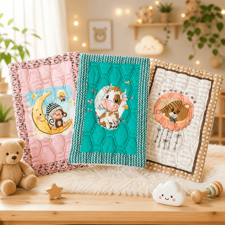 Multicolor Multi Print Baby Godadi (Pack of 3)