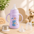 3 in 1 Baby Steel Feeding Bottle | Sipper Cup with Handle | Multi-Use Baby Bottle