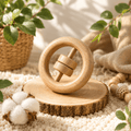 Wooden Baby Rattle Toy | Natural Handheld Sensory Toy for Babies (Set of 3 Designs)