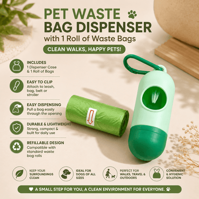 Portable Diaper Disposal Bags ( 1 Roll + Dispenser )