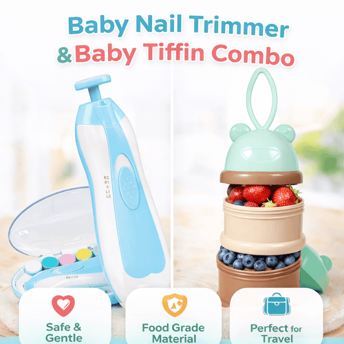Baby Grooming & Feeding Combo – Nail Trimmer with Baby Tiffin Box