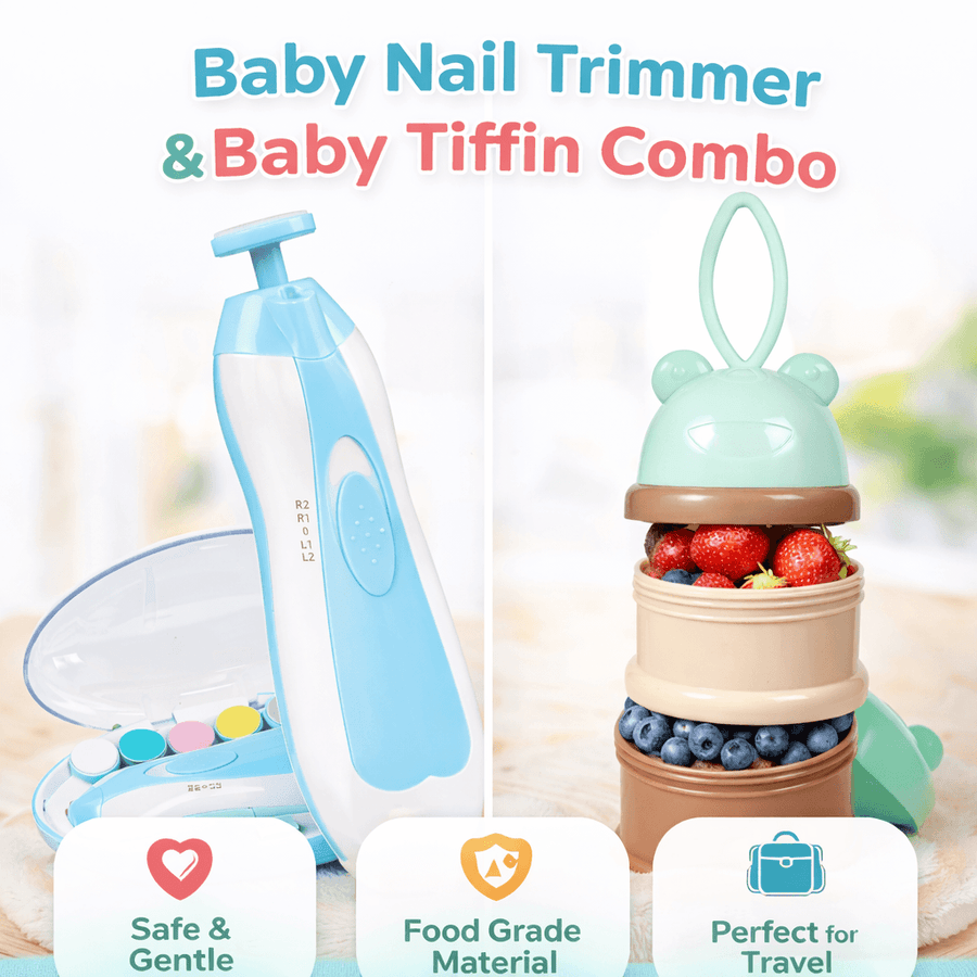 Baby Grooming & Feeding Combo – Nail Trimmer with Baby Tiffin Box