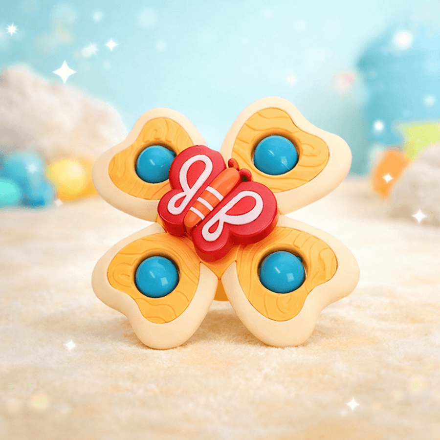 3 Pcs Baby Hand Spinner Toy Set | Colorful Sensory Spinner for Kids | Strong Suction Toy