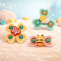 3 Pcs Baby Hand Spinner Toy Set | Colorful Sensory Spinner for Kids | Strong Suction Toy