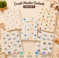 Premium Crush Muslin Godadi – Pack of 5 | Soft & Lightweight for Babies