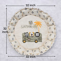 Cute Safari Theme Newborn Baby Sleeping Lounger | Soft Baby Nest Bed with 1 Head Pillow And 1 Moon Pillow