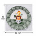 Cute Jungle Theme Newborn Lounger | Premium Baby Nest Bed with 1 Head Pillow And 1 Moon Pillow