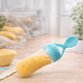 Combo Of Silicone Finger Brush, Fruit Feeder, Spoon, Spoon Bottle For Kids Pack Of 4 (Multicolor)