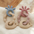 Silicone Baby Teether Toy | Soft BPA Free Teething Ring for Babies