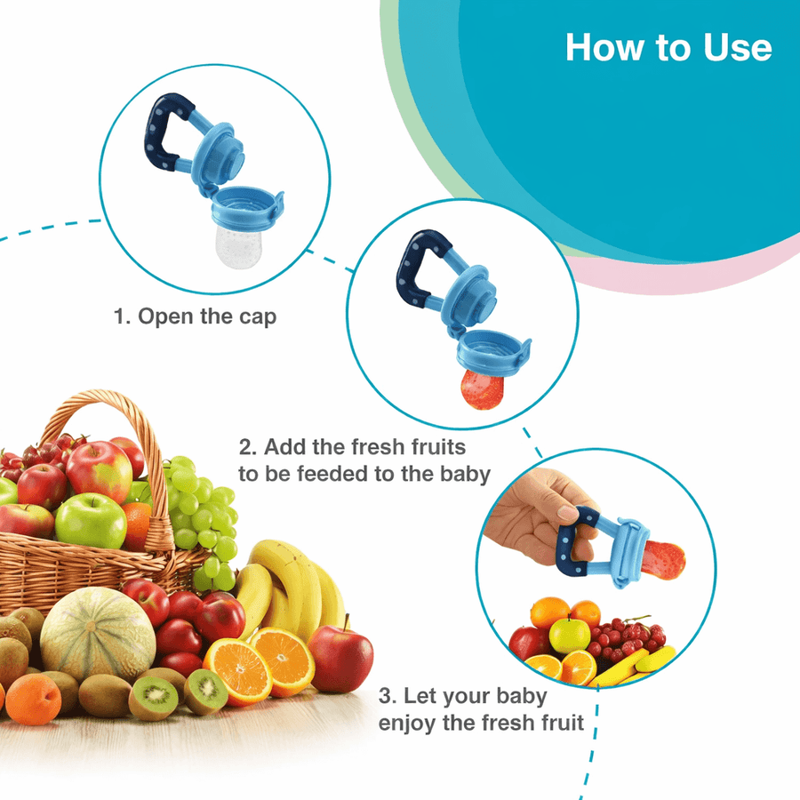 Baby Fruit Feeder Set (Pack of 2) – Safe, Easy & Mess-Free Feeding