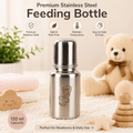 Premium Stainless Steel Baby Feeding Bottle | 120ml Milk Bottle for Baby