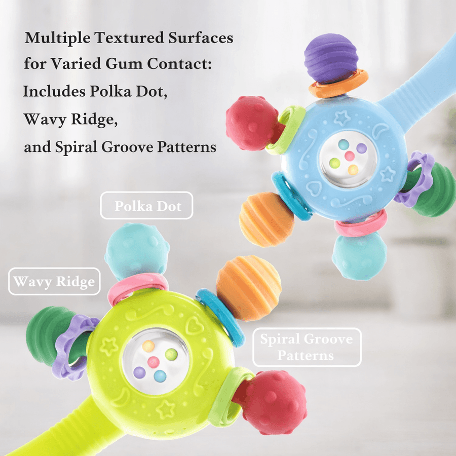 Multicolor Manhattan Rattle Teether Toy for Babies
