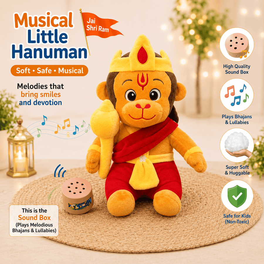 Divine Soft Musical Baby Toy - Ganeshji & Krishna