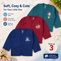 Baby Full Sleeve Front Open Rib Cotton Shirt | Soft & Comfortable