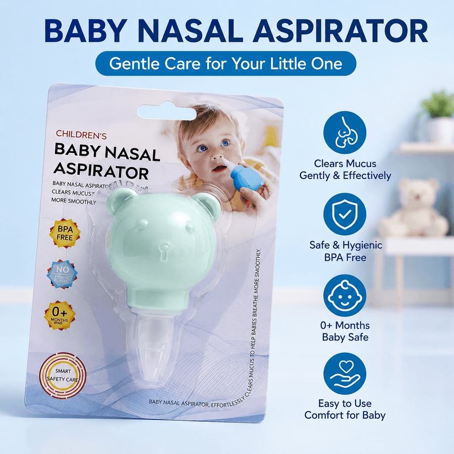 Baby Nasal Aspirator for Newborn Babies | Soft Silicone Nose Cleaner