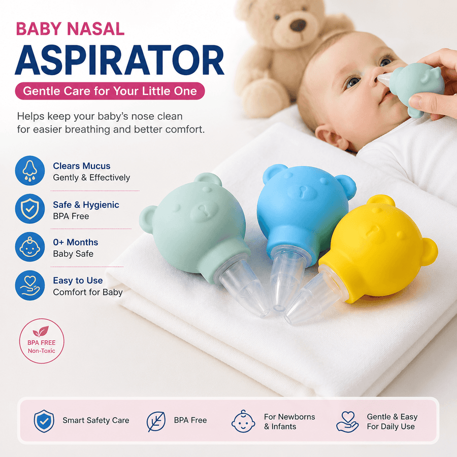 Baby Nasal Aspirator for Newborn Babies | Soft Silicone Nose Cleaner