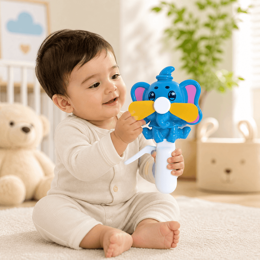 Cute Baby Mini Hand Fan | Cartoon Portable Hand Fan for Kids | Lightweight Summer Cooling Fan