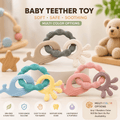 Silicone Baby Teether Toy | Soft BPA Free Teething Ring for Babies
